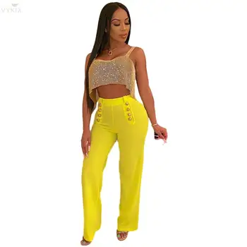 2020 Winter Women Pants Mid Waist Solid Loose Wide Leg Pants Vintage Classic Long Women Trousers Fall Night Clubwear Leggings
2020 Winter Women Pants Mid Waist Solid Loose Wide Leg Pants Vintage Classic Long Women Trousers Fall Night Clubwear Leggings