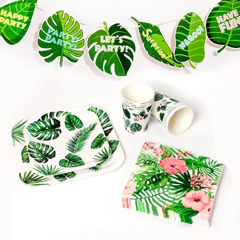 Hawaiian Leaf Disposable Tableware Summer Party Green Paper Plate Napkin Tropical Wedding Birthday Event Party Decor Supplies
Hawaiian Leaf Disposable Tableware Summer Party Green Paper Plate Napkin Tropical Wedding Birthday Event Party Decor Supplies