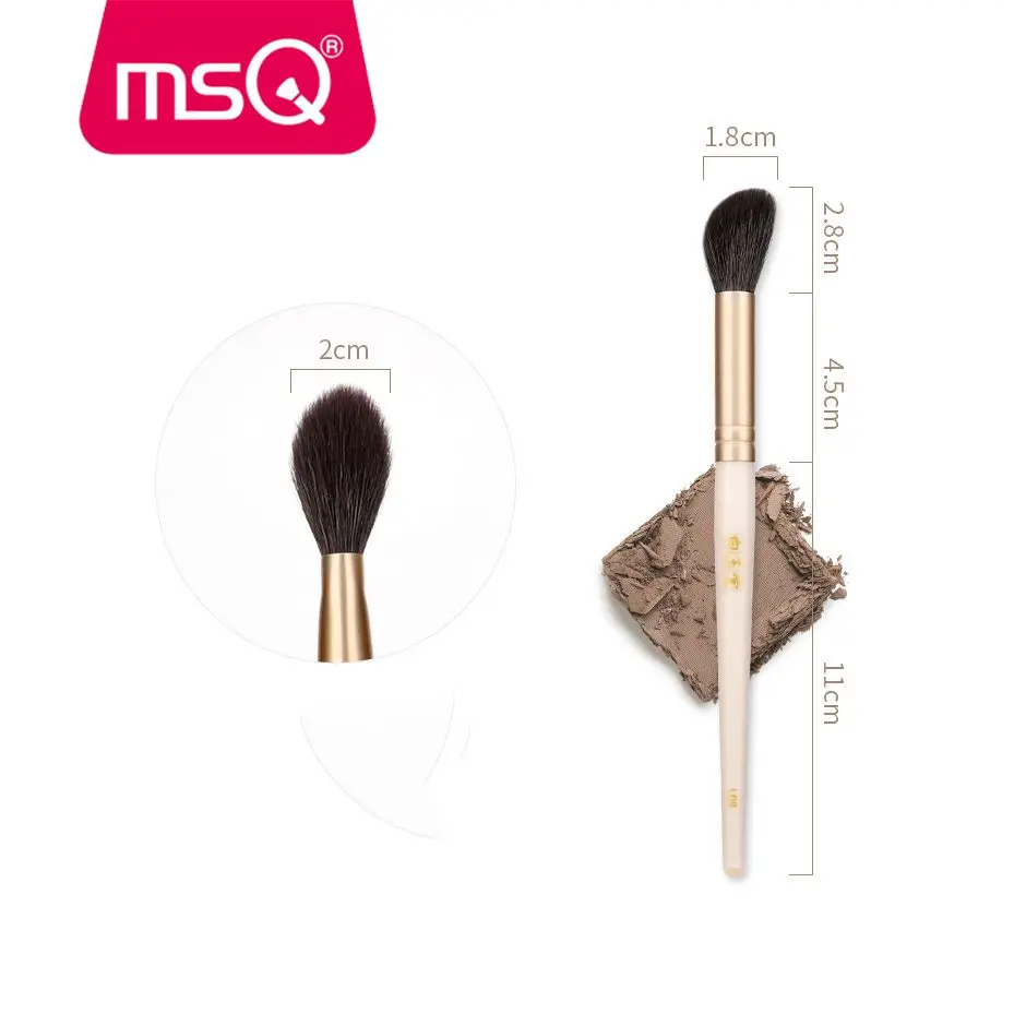 

MSQ Makeup Brush Highlighter Nose Shader Blending Brush Blush Brush Concealer Face Beauty Goat Hair Long Handle Make up Brushes