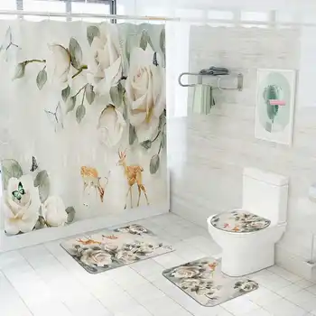4PCS Elk Floral Deer ocean shower curtain 3d Bath Single Printing Waterproof Mildewproof for Bathroom Decor 180X180cm
4PCS Elk Floral Deer ocean shower curtain 3d Bath Single Printing Waterproof Mildewproof for Bathroom Decor 180X180cm