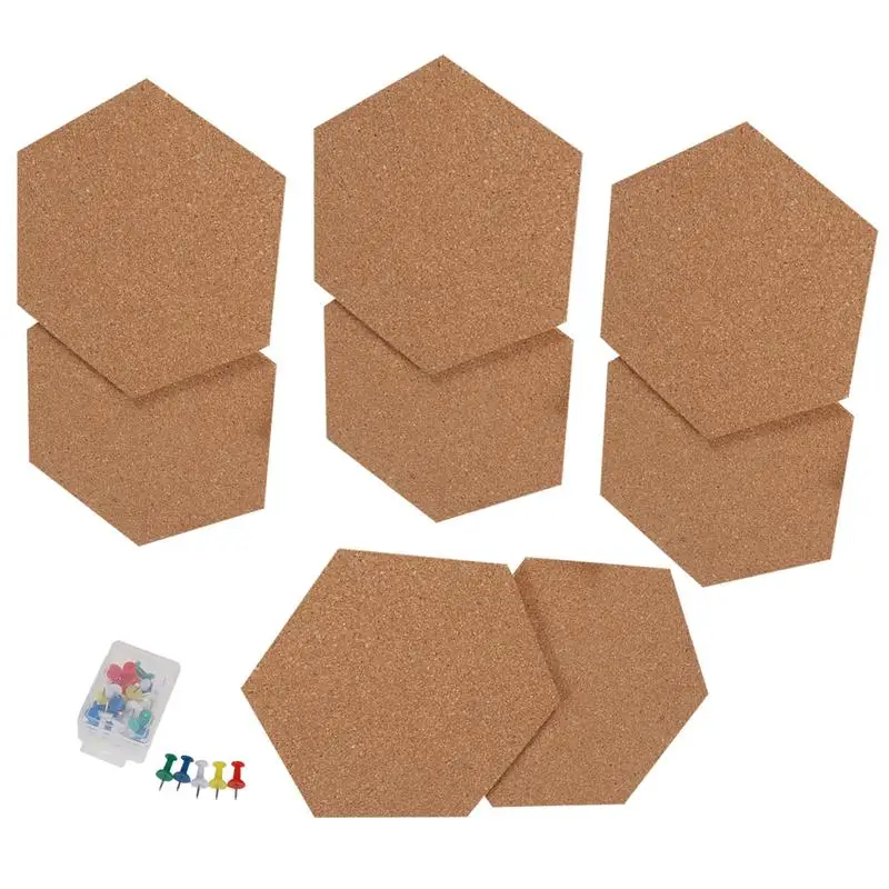 8PCS Hexagon Cork Boards Photo Wall Message Boards Self-Adhesive Background Bulletin Message Stickers for Home Office
8PCS Hexagon Cork Boards Photo Wall Message Boards Self-Adhesive Background Bulletin Message Stickers for Home Office