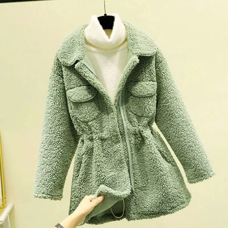 Lamb Plush Coat Women's Mid-Long 2022 Autumn And Winter New Korean Faux Fur Coat Slim zipper Jacket Female Basic Coat Spring
Lamb Plush Coat Women's Mid-Long 2022 Autumn And Winter New Korean Faux Fur Coat Slim zipper Jacket Female Basic Coat Spring