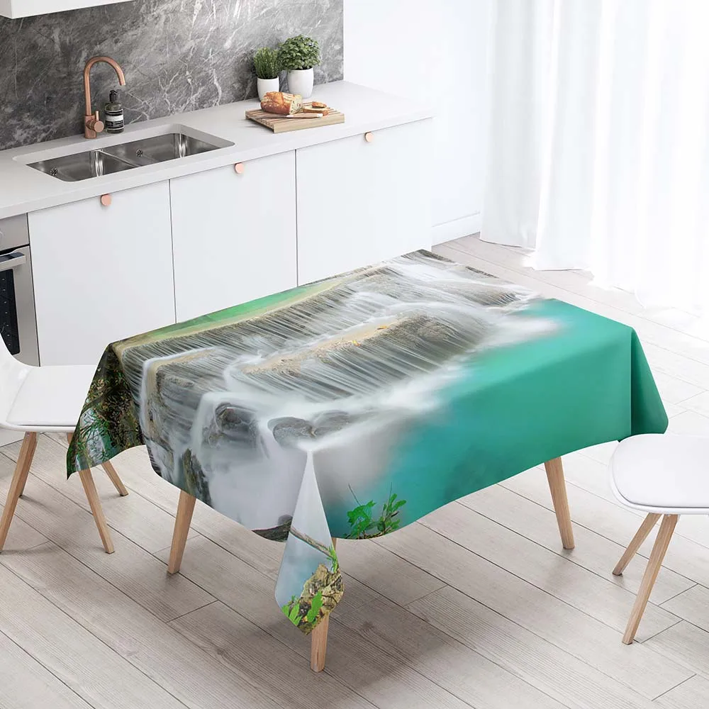 Graceful Rectangular Tablecloth 3D Printing Stream Scenery Pattern Table Decoration For Dining Table
Graceful Rectangular Tablecloth 3D Printing Stream Scenery Pattern Table Decoration For Dining Table