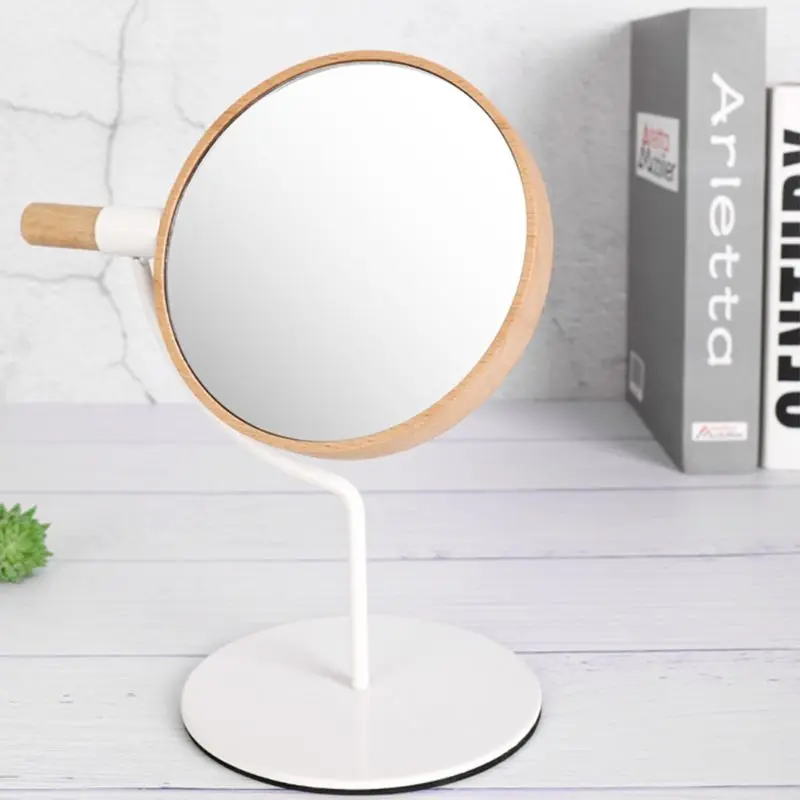 Desktop Wooden Round Makeup Vanity Mirror Metal Bracket 360 Degree Rotation Magnification Countertop Cosmetic Tool Random Color
Desktop Wooden Round Makeup Vanity Mirror Metal Bracket 360 Degree Rotation Magnification Countertop Cosmetic Tool Random Color