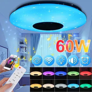 RGB Dimmable Music Ceiling Lamp Remote&APP Control 24/48/60W Ceiling Light AC85-265V for Home bluetooth Speaker Lighting Fixture
RGB Dimmable Music Ceiling Lamp Remote&APP Control 24/48/60W Ceiling Light AC85-265V for Home bluetooth Speaker Lighting Fixture
