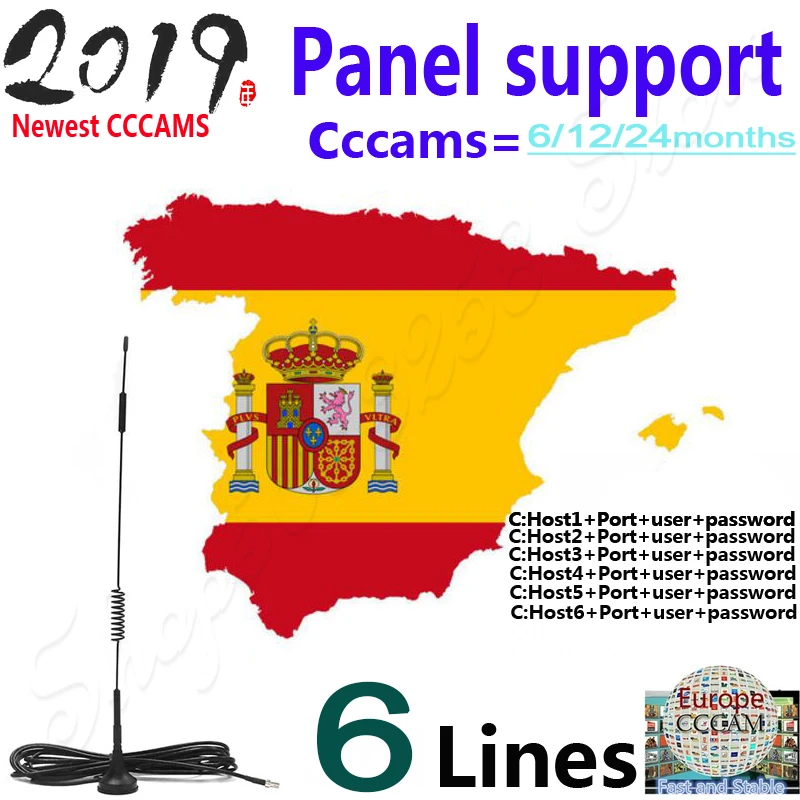 2019 1 Year Ccams for Satellite Receiver 6line panel WIFI FULL HD DVB-S2 Support Cccams via USB Wifi dongle
2019 1 Year Ccams for Satellite Receiver 6line panel WIFI FULL HD DVB-S2 Support Cccams via USB Wifi dongle