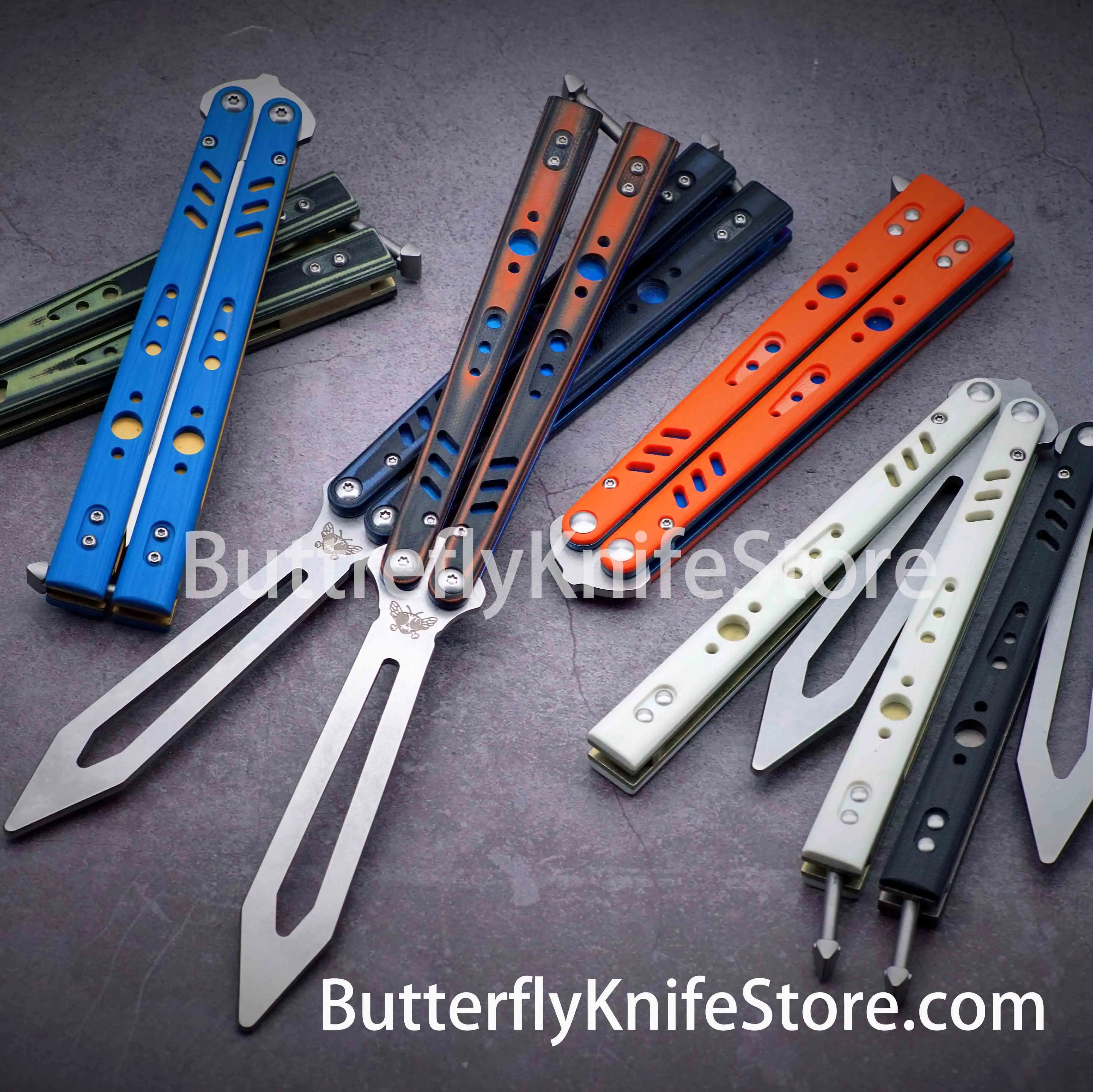 Бабочный нож Balisong Trainer Flipper Theone BRS Rep копировальный R10 + титановая ручка лезвие D2