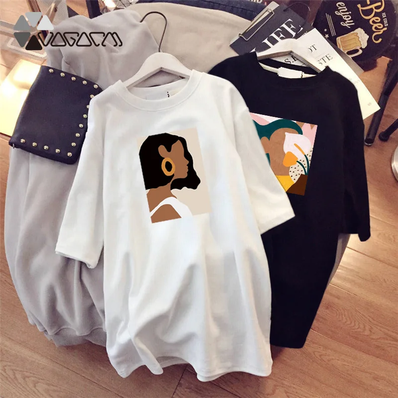 Plus Size Tshirt Women Casual Loose Short Sleeve Black Dress White Summer Streetwear Harajuku Mini Dresses 4Xl 
Plus Size Tshirt Women Casual Loose Short Sleeve Black Dress White Summer Streetwear Harajuku Mini Dresses 4Xl