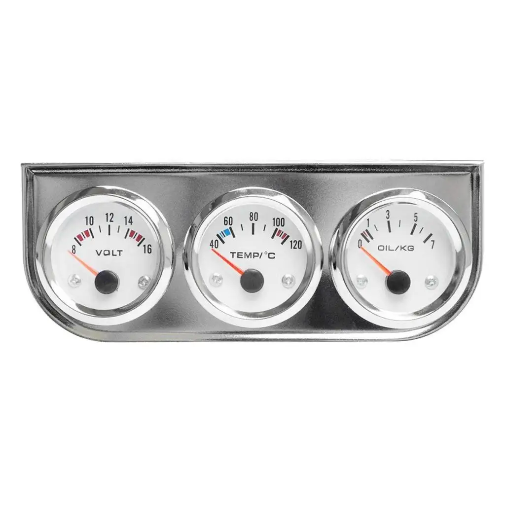 Universal 52mm Triple Gauge Single Din Radio Face Pod Gauge Panel Dash Mount Universal 52mm Triple Gauge Single Din Radio Face Pod Gauge Panel Dash Mount