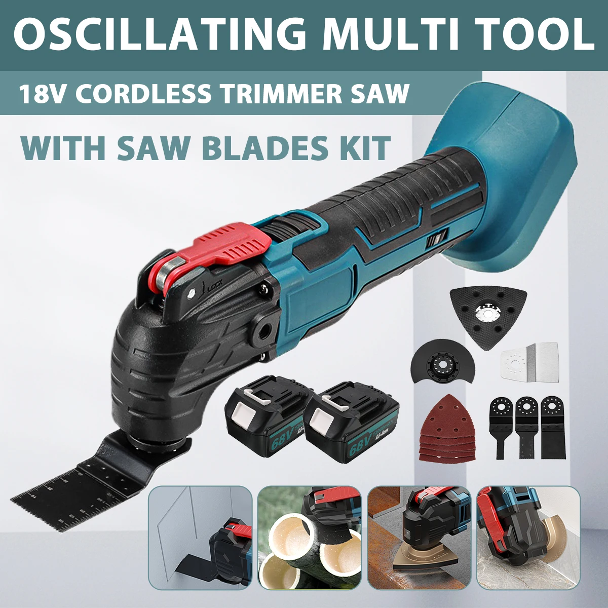 Oscillating Multi-Tools Variable Speed Renovator Electric Tool Home Decoration Trimmer Saw for Makita 18V Battery | Инструменты