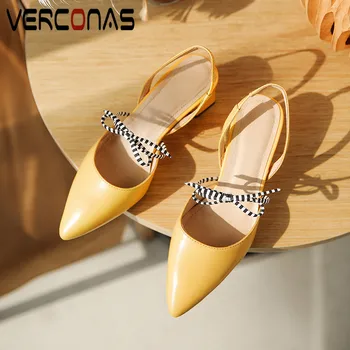 VERCONAS 2020 Summer Woman Pumps Woman Sandals Brand Design Genuine Leather Butterfly-Knot Pointed Toe Square Heels Shoes Woman
VERCONAS 2020 Summer Woman Pumps Woman Sandals Brand Design Genuine Leather Butterfly-Knot Pointed Toe Square Heels Shoes Woman
