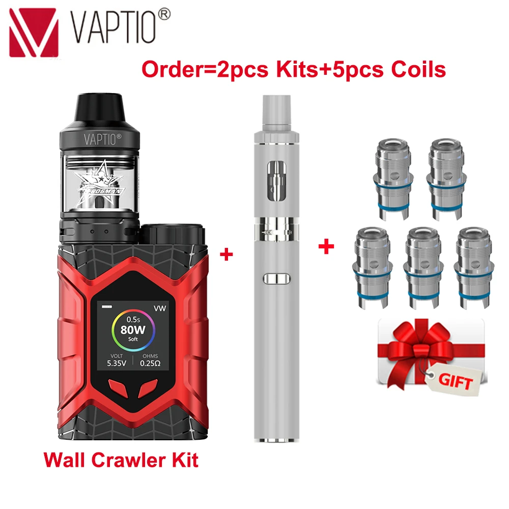 Подарочные катушки для электронной сигареты Vaptio Wall Crawler KIT 2 0 мл/5 мл 510 threadvape tank