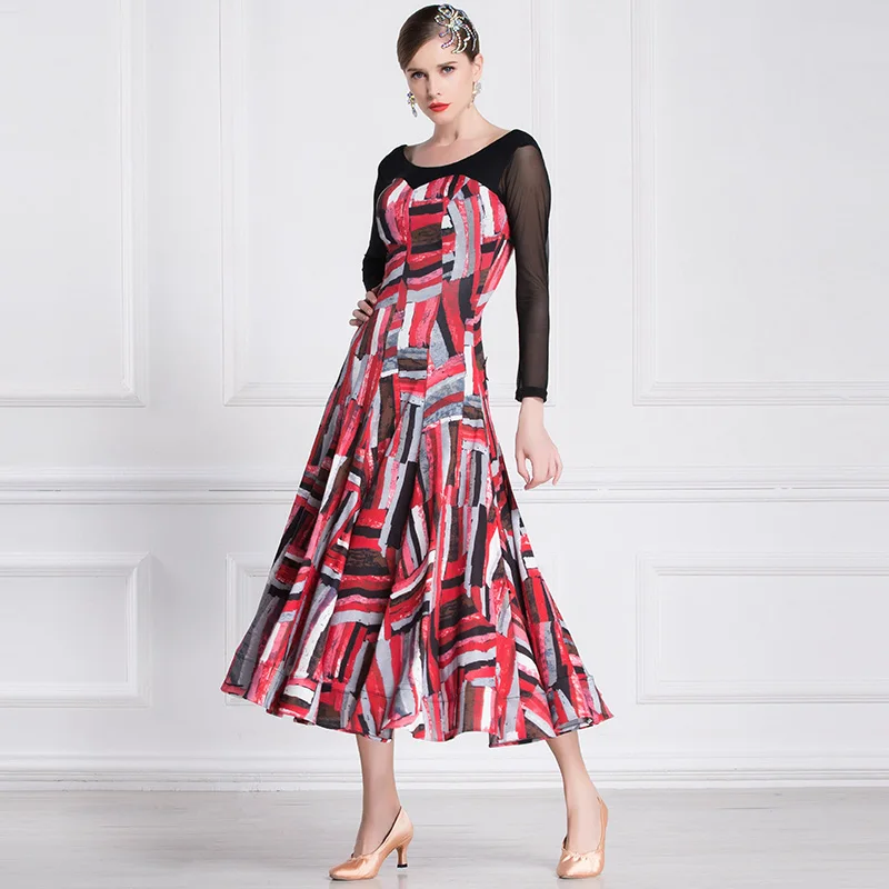 The new National standard modern dance clothing big pendulum dress practice clothing ballroom dancing Waltz-M18200
The new National standard modern dance clothing big pendulum dress practice clothing ballroom dancing Waltz-M18200