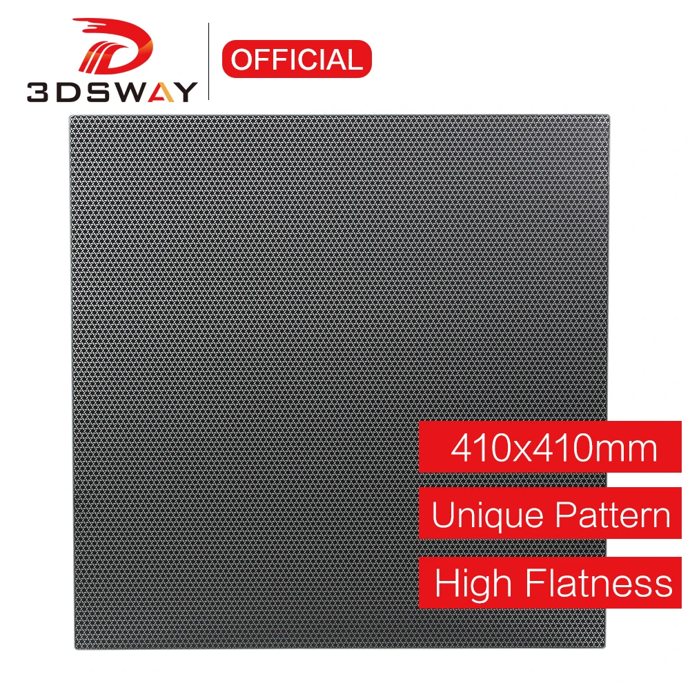 

3DSWAY 3D Printer Parts 410x410mm Ultrabase Heatbed Platform Square Build Surface Glass Plate Lattice Glass Hot Bed For Ender 3