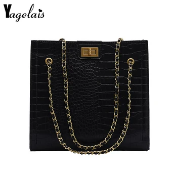 Fashion Big Tote bag 2019 New Quality PU Leather Women's Designer Handbag Crocodile pattern Chain Shoulder Messenger bags
Fashion Big Tote bag 2019 New Quality PU Leather Women's Designer Handbag Crocodile pattern Chain Shoulder Messenger bags
