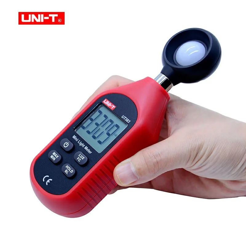 UNI-T UT383 Mini Light Meter 200,000 LUX Digital Luxmeter Luminance Lux Fc Test Max Min Illuminometers Photometer Free Shipping
UNI-T UT383 Mini Light Meter 200,000 LUX Digital Luxmeter Luminance Lux Fc Test Max Min Illuminometers Photometer Free Shipping
