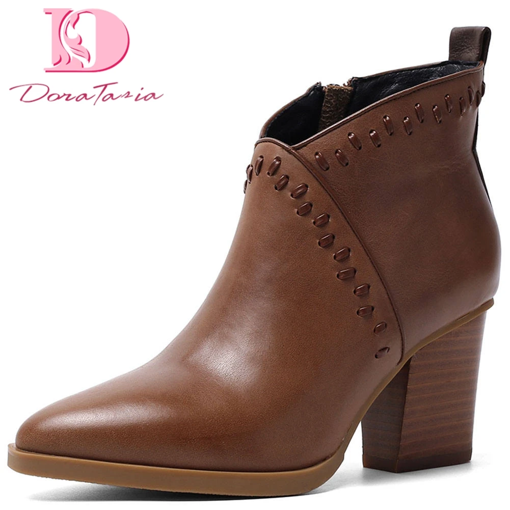 Doratasia 2020 High quality elegant genuine leather lady Woman Shoes Chelsea boots Women high heels ankle Boots female Shoe 
Doratasia 2020 High quality elegant genuine leather lady Woman Shoes Chelsea boots Women high heels ankle Boots female Shoe