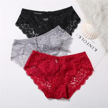 3Pcs/lot Sexy Lace Panties Set For Women Transparent Lingerie Girls Panty 5 Colors Women's Underwear Sets Floral Underpant
3Pcs/lot Sexy Lace Panties Set For Women Transparent Lingerie Girls Panty 5 Colors Women's Underwear Sets Floral Underpant