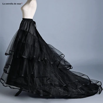 

Vestidos para boda new black Ivory tulle 2 Hoop trailing petticoat stock jupon mariage cheap rockabilly dress