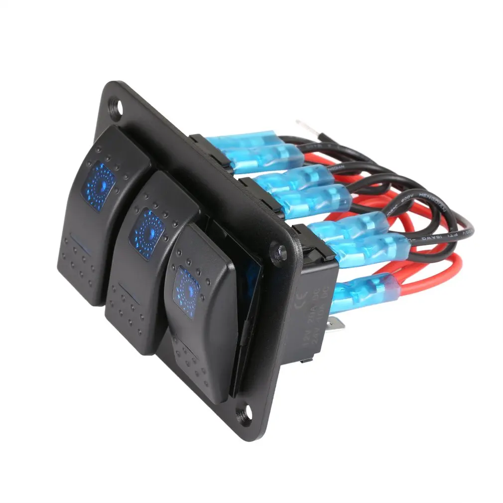 3 Gang Car Marine Boat Caravan LED Switch Panel Professional Splashproof Rocker Switch Control Panel Waterproof Circuit
3 Gang Car Marine Boat Caravan LED Switch Panel Professional Splashproof Rocker Switch Control Panel Waterproof Circuit