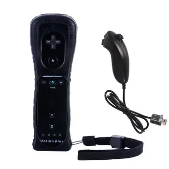 Black Built in Motion Plus Remote Nunchuck Controller + Case for Nintendo for Wii
Black Built in Motion Plus Remote Nunchuck Controller + Case for Nintendo for Wii