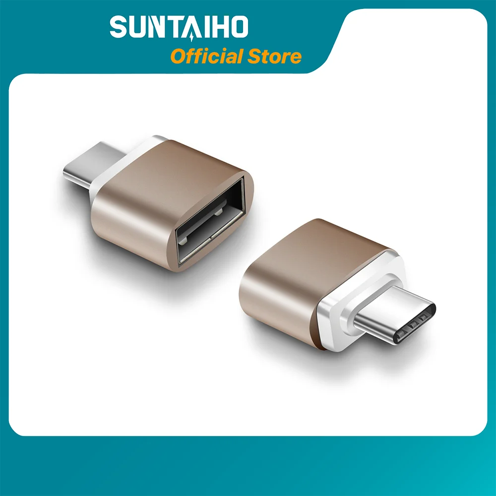 Suntaiho переходник usb type c 2 упак. Тип C адаптер USB OTG Женский конвертер на для samsung s9 Google