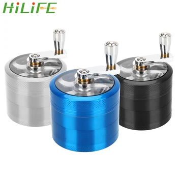 HILIFE Hand Crank Muller Mill Pollinator Zinc Alloy Metal Herb Tobacco Spice Grinder 4 Layer 55mm Diameter Tobacco Grinder
HILIFE Hand Crank Muller Mill Pollinator Zinc Alloy Metal Herb Tobacco Spice Grinder 4 Layer 55mm Diameter Tobacco Grinder