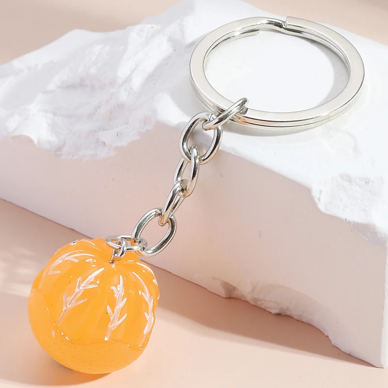 Полимерный брелок для ключей мужчин и женщин многоцветные оранжевые цепи с