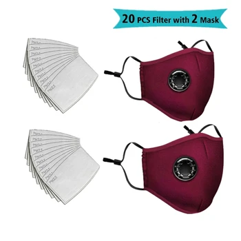 20 PCS Filter 2PCS Masks Washable Reusable Mask Anti Pollution PM2.5 Mouth Respirator Dust Masks Cotton Unisex Mouth Muffle
20 PCS Filter 2PCS Masks Washable Reusable Mask Anti Pollution PM2.5 Mouth Respirator Dust Masks Cotton Unisex Mouth Muffle