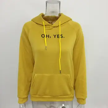 Womens Sweatshirt Autumn Thicken Oh Yes Print Drawstring Long Sleeve Hoodie Loose Sportswear Fashion Oversized hoodie
Womens Sweatshirt Autumn Thicken Oh Yes Print Drawstring Long Sleeve Hoodie Loose Sportswear Fashion Oversized hoodie