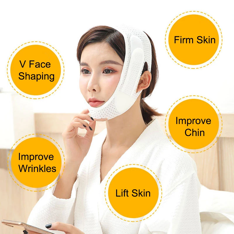 Double Chin Face Bandage V Face Line Facial Beauty Tool Slimming Lift Up Anti Wrinkle Strap White Band Pink Face-lift Bandages
Double Chin Face Bandage V Face Line Facial Beauty Tool Slimming Lift Up Anti Wrinkle Strap White Band Pink Face-lift Bandages