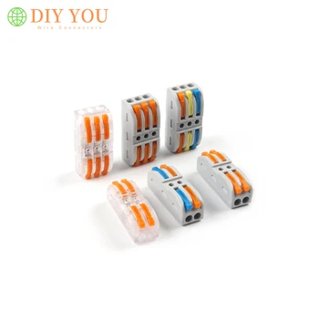10/30/50/100PCS 222/223 Wire Connector 2/3 pin SPL-2/3 Cage Universal Docking Fast Wiring Conductors Connection Terminal Block
10/30/50/100PCS 222/223 Wire Connector 2/3 pin SPL-2/3 Cage Universal Docking Fast Wiring Conductors Connection Terminal Block
