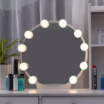 Portable Led Makeup Mirror 5V Round Touch Control Lighted Makeup Vanity Stand Up Desk Ring Light Mirror Led Vanity Mirror USB
Portable Led Makeup Mirror 5V Round Touch Control Lighted Makeup Vanity Stand Up Desk Ring Light Mirror Led Vanity Mirror USB