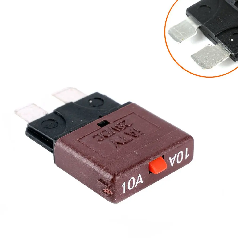 10A Fuse 12v/24v Fits Circuit Breaker Blade Automotive Car Kit Resettable Inline Fuse Holder Protection Stereo Manual Reset
10A Fuse 12v/24v Fits Circuit Breaker Blade Automotive Car Kit Resettable Inline Fuse Holder Protection Stereo Manual Reset