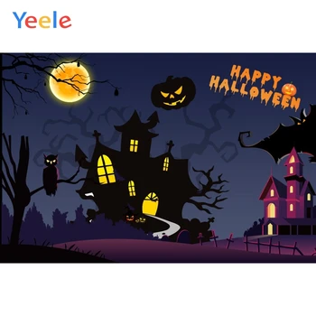 Customized Vinyl Background Happy Halloween Backdrop for Photography Pumpkin Lantern Ghost Castle Bat Photo Backdrops Photo
Customized Vinyl Background Happy Halloween Backdrop for Photography Pumpkin Lantern Ghost Castle Bat Photo Backdrops Photo