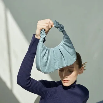 European and American Fashion Elegant Fold Handbag Soft Leather Dumpling Shape Clutch Bag Shoulder Diagonal Small HandBag Women
European and American Fashion Elegant Fold Handbag Soft Leather Dumpling Shape Clutch Bag Shoulder Diagonal Small HandBag Women