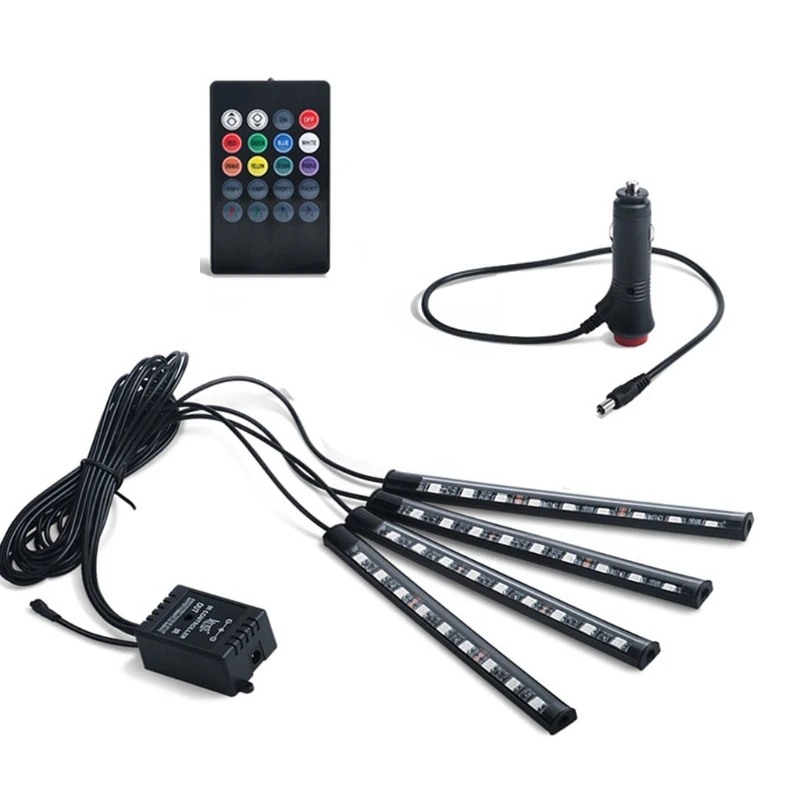Car RGB LED Strip Light Car Styling Decorative Atmosphere Lamps Car Interior Light With Sound Active Function and Remote 12V
Car RGB LED Strip Light Car Styling Decorative Atmosphere Lamps Car Interior Light With Sound Active Function and Remote 12V