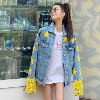 high quality Streetwear Print Pattern denim Jacket women Fashion New 2020 New Spring autumn long Sleeve Casual demin Coat NZY164 
high quality Streetwear Print Pattern denim Jacket women Fashion New 2020 New Spring autumn long Sleeve Casual demin Coat NZY164