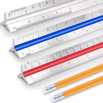 12 Inch Triangular Architect Scale Aluminum Architectural Triangle Ruler for Blueprint Drafting
12 Inch Triangular Architect Scale Aluminum Architectural Triangle Ruler for Blueprint Drafting