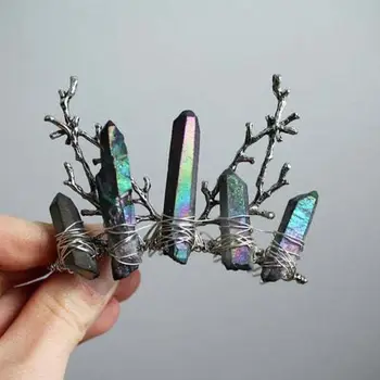 Boho Rainbow Handmade Quartz Hair Comb Alloy Tree Branch Faux Crystal Hairpin
Boho Rainbow Handmade Quartz Hair Comb Alloy Tree Branch Faux Crystal Hairpin
