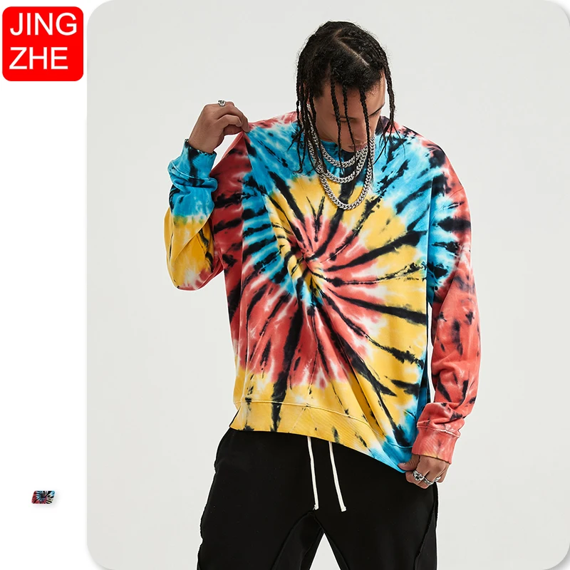 JING ZHE Tie-dyed Sweatshirts Men Women Hoodies Hip Hop High Street Hooded Pullover Casual Color Spiral Streetwear Autumn Winter
JING ZHE Tie-dyed Sweatshirts Men Women Hoodies Hip Hop High Street Hooded Pullover Casual Color Spiral Streetwear Autumn Winter