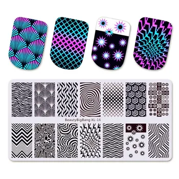 BeautyBigBang Stamping Plates Sun Striped Vortex Circle Image Stainless Steel Template Stencil Nail Art Stamping Plates XL-016
BeautyBigBang Stamping Plates Sun Striped Vortex Circle Image Stainless Steel Template Stencil Nail Art Stamping Plates XL-016