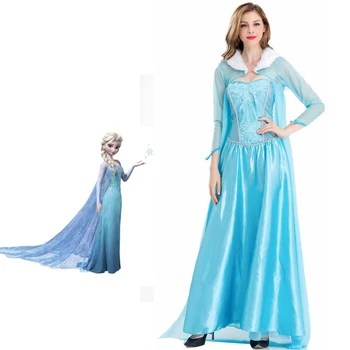 Frozen Queen Elsa Anime Adult cosplay costumes Blue Long Dress Thin cloak For Girl Sexy Party Vestidos Fantasia Women Clothing
Frozen Queen Elsa Anime Adult cosplay costumes Blue Long Dress Thin cloak For Girl Sexy Party Vestidos Fantasia Women Clothing