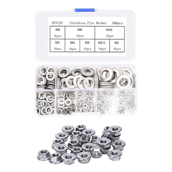 2 Set Accessories:1 Set Flat Washers Sealing Ring Washers Assortment Set 8 Sizes & 1 Set Serrated Flange Metric Hex Lock Nuts M6
2 Set Accessories:1 Set Flat Washers Sealing Ring Washers Assortment Set 8 Sizes & 1 Set Serrated Flange Metric Hex Lock Nuts M6