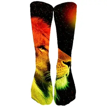 

KYKU Lion Socks Women Animal Sock 3d Anime Socks Animal Nebula Funny Print Colorful Stocking Printed Ladies socks Kawaii Happy