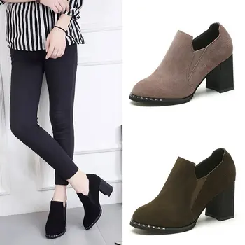High Solid Round Toe Fall Ankle Boots Women Square Heel Slip-On Concise Boots Chelsea Fashion PU Sewing Casual Shoes Plus Size
High Solid Round Toe Fall Ankle Boots Women Square Heel Slip-On Concise Boots Chelsea Fashion PU Sewing Casual Shoes Plus Size