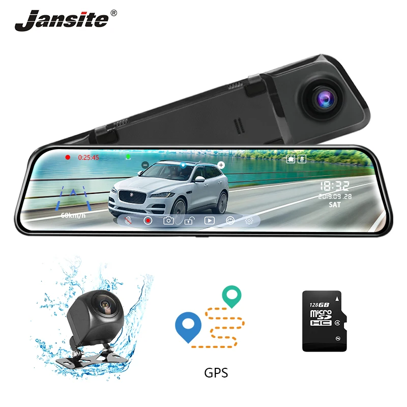 Jansite 12-inch Stream Mirror Car DVR Dual Lens Video Recorders GPS track playback Touch Screen Car Cameras Dash Cam Time-lapse
Jansite 12-inch Stream Mirror Car DVR Dual Lens Video Recorders GPS track playback Touch Screen Car Cameras Dash Cam Time-lapse