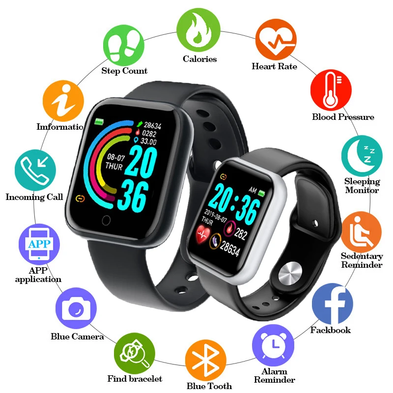 Y68 Smart Watch Android Ios Bluetooth Finess Tracker Pedometer Smartbracelet Heart Rate Blood Pressure Monitor Smartwatch D20
Y68 Smart Watch Android Ios Bluetooth Finess Tracker Pedometer Smartbracelet Heart Rate Blood Pressure Monitor Smartwatch D20