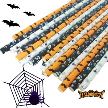 200 pcs Black Orange White Skull Bat Spider Web Halloween Paper Straws Bulk-Cobweb Skeleton Horror Party Drinking Supplies Decor 
200 pcs Black Orange White Skull Bat Spider Web Halloween Paper Straws Bulk-Cobweb Skeleton Horror Party Drinking Supplies Decor