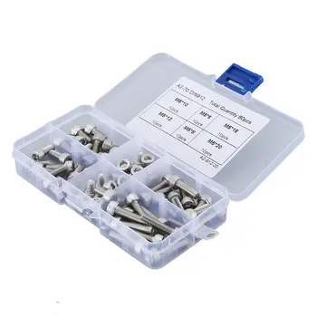 60pcs 304 Stainless Steel M5 Cylindrical Head Hexagon Socket Combination Set Wood Screws Set A2-912-20
60pcs 304 Stainless Steel M5 Cylindrical Head Hexagon Socket Combination Set Wood Screws Set A2-912-20